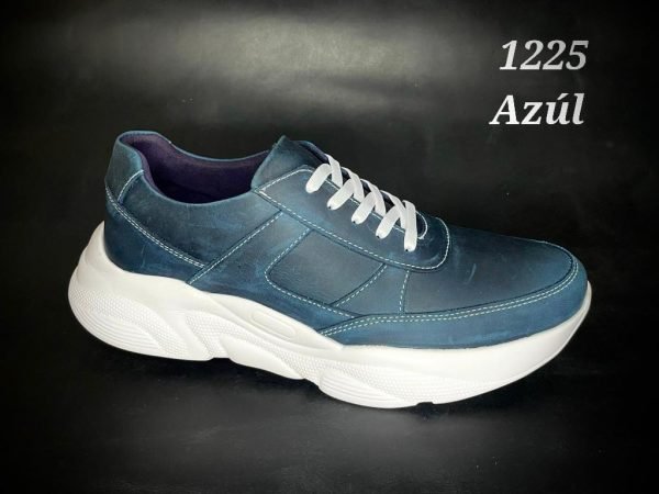 Tenis en cuero Casual Azul Confort Calzado por Mayor